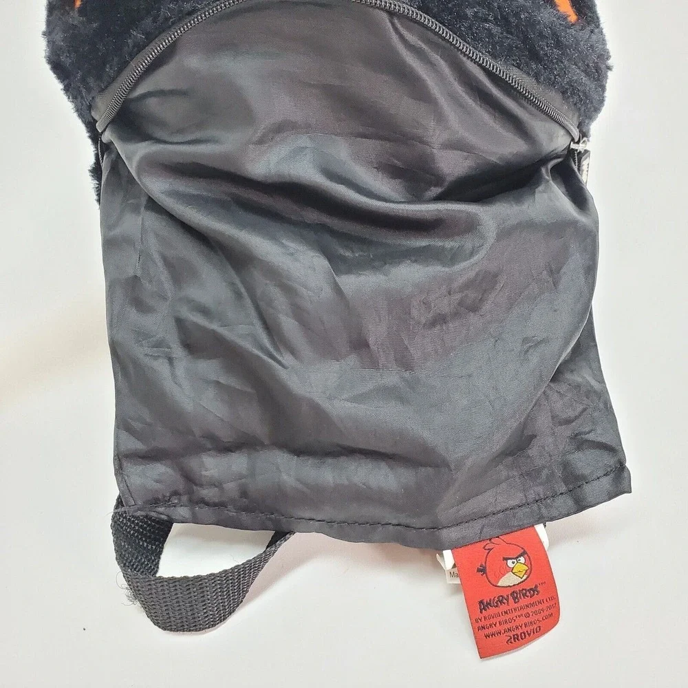 Angry Birds Black Bomb‎ Bird Plush Backpack 10 inch Rovio Game Character Bag